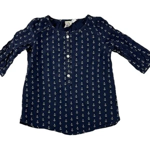 Crewcuts Navy Blue w/ Anchors Tunic Top -4/5 - Picture 1 of 5