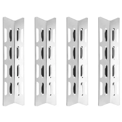 4 Pièces BBQ Plaque de Chaleur en Acier Inoxydable 409x10x34cm Plaque de Chal... - Image 1 of 4