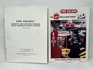 Original 1984 FIRE ESCAPE Manual and Arcade Promo Flyer ICE Mech-Tronic - Picture 1 of 5