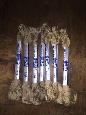 Vintage BUCILLA Lot of 7, Six Strand Embroidery Thread 3- #2464 & 4- #2466 Tan - Image 1 of 2