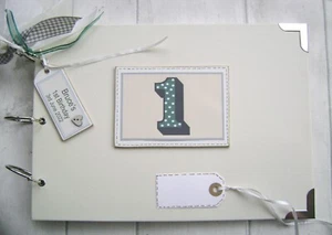 A4 size. Personalised 1st first Birthday Scrapbook/memory/Photo Album/guest book - Picture 1 of 9