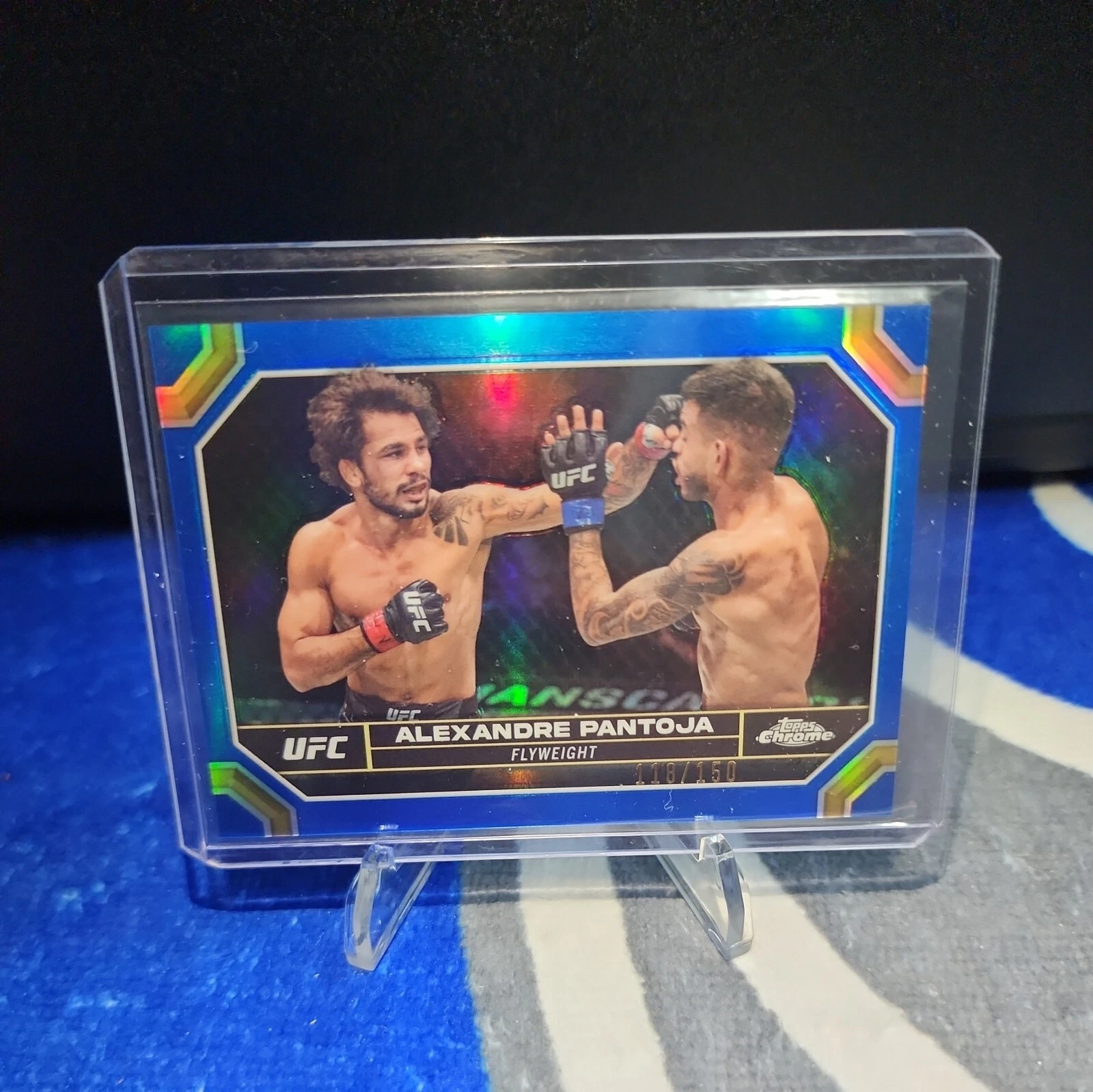 2024 Topps Chrome UFC Alexandre Pantoja Blue Refractor 118/150 MMAChampion Champ