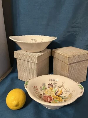 BOUQUET DE JARDIM Johnson Bros - 2 tigelas de sopa/cereal estilo chalé - Imagem 1 de 4