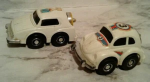 2 Vntg NOMURA 1980s HERBIE Love Bug TURBO VW Volkswagen Beetle & RACE CAR Japan - Picture 1 of 8