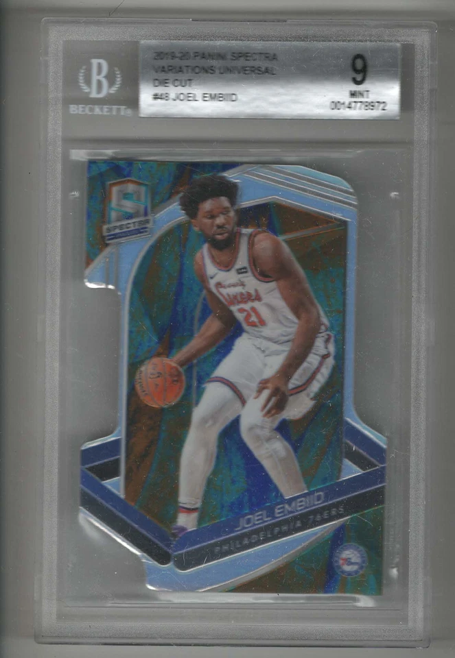 JOEL EMBIID 2019-20 PANINI SPECTRA VARIATIONS UNIVERSAL DIE CUT #/8 5/8 BGS 9 🔥 - Image 1 of 1