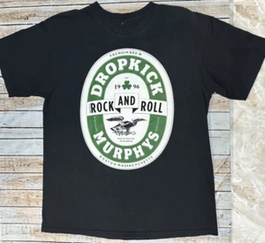Dropkick Murphys Shamrock Rock & Roll Beer Cap L Retro Punk Black Concert Tee - Picture 1 of 6