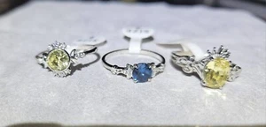 Juego de 3 anillos de solitario de invierno Fragrant Jewels talla 9 nuevos con etiquetas - Imagen 1 de 1
