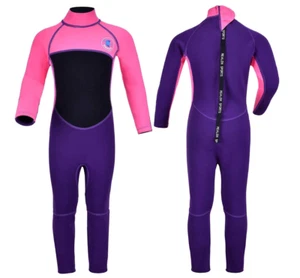 REALON Youth Girls 3mm Neoprene Full Wet Suit Pink and Purple EUC - Picture 1 of 7