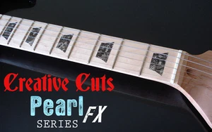 Trapez SCHWARZE PERLE Vinyl Inlay Aufkleber für massiven hohlen akustischen GITARRENBASS - Bild 1 von 4