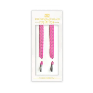 The Shoelace Brand - Reflective Pink Kids Shoelaces (70cm Length | 1cm Width) - Picture 1 of 1