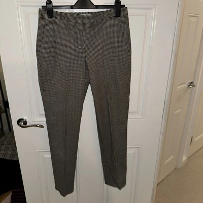 Jigsaw Grey Hound Tooth Slim Trouser. UK 10. Used. Very Good Condition. - Image 1 of 4