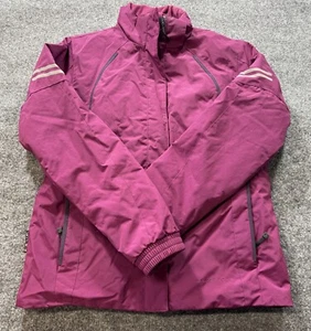 Parallel Women's Winter Jacket Sz 12 Pink Mock Neck Full Zip Pocket Long Sleeve - Picture 1 of 11