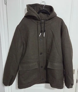 Sandro Men's Hooded Wool Cashmere Blended Deck Jacket - Size XL - MRSP$1200 - Picture 1 of 14