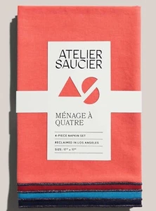 Atelier Saucier 3 Stück Servietten Set - Menage a Quatre Edelstein Set 17" x 17" - Bild 1 von 3