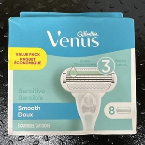 8 Gillette Venus Sensitive smooth Razor Blades Refill Cartridge Fit Swirl Shaver - Picture 1 of 4