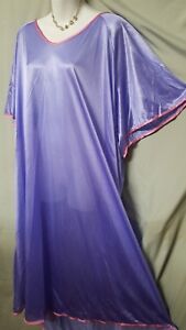 Comfort Choice Purple Pink Nightgown Long Short Sleeve Plus 6X 80" BUST B3G1 FRE