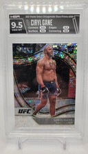 2021 Panini Select UFC Ciryl Gane Octagonside Disco Prizm Rookie Card - HGA 9.5