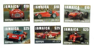 Jamaica 2000 - Ferrari Race Cars - Set of 6 stamps - MNH - Picture 1 of 1