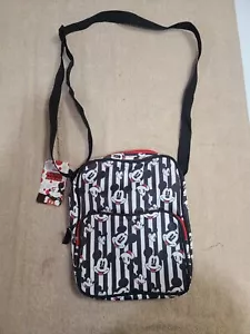 Disney Mickey Mouse Icon Face Crossbody Bag kids Black White Red - Picture 1 of 6