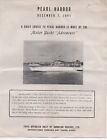 1950s Hawaii Tour Brochure for the Motor Yacht " Adventure " to Pearl Harbor