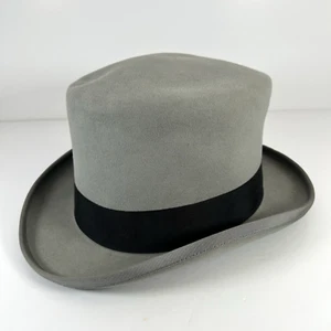 Smithbilt Wool Men Topper Hat Coachman Victorian Grey Deluxe Quality - Bild 1 von 9