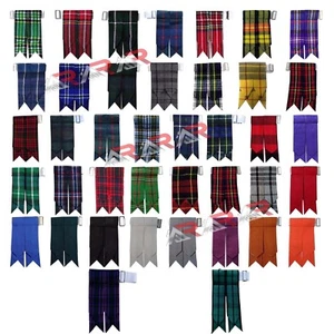 Kilt Flashes Scottish highland Multi Colors Tartan comes Heavy Buckle & Garter  - Picture 1 of 62