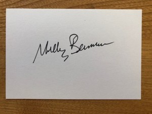 Shelley Berman actor 6x4 inch signed autographed card