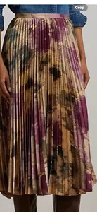 LAUREN RALPH LAUREN Women's Pleated Satin Midi Skirt, Size 18 - Picture 1 of 5