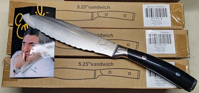 Cuchillo sándwich Emeril hoja 5,25" 9,5" longitud mango negro Foto 1 de 4