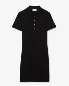 Lacoste Damen Polokleid Schwarz Elegant Casual Größe 34 Original - Bild 1 von 5