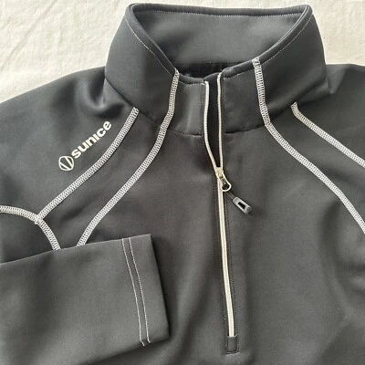 Sunice Golf 1/4 Zip Pullover Shirt Women's Size M Black  Stretch Outdoors logo - Image 1 of 4