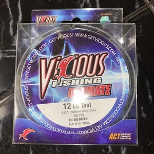 Vicious Ultimate Lo-Vis Green 12 lb 330 yards - Picture 1 of 3