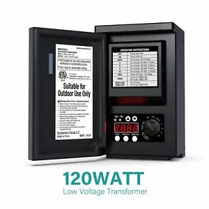 GOODSMANN 120W Low Voltage Transformer for Outdoor Garden Yard - Picture 1 of 8