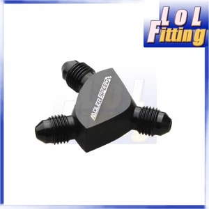 US SHIP -3AN x AN3 x 3AN Male Flare Aluminum Y Block Fuel Fitting Adapter Black - Picture 1 of 3