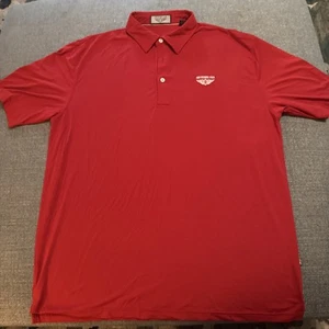Men's Summer Comfort Polo Shirt XL Red Golf Olympic Club Course - Picture 1 of 3