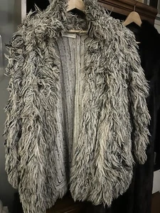 Arissa Womens Bomber Jacket Vintage 70s/80s France Shag String - Picture 1 of 3