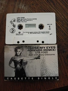 Lita Ford Ozzy Close My Eyes Forever Cassette Single (Remix), Used, Tested - Picture 1 of 2