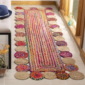 Cape Cod Collection Runner Rug - 2'3" x 16', Red & Multi, Handmade Boho Braid... - Picture 1 of 4