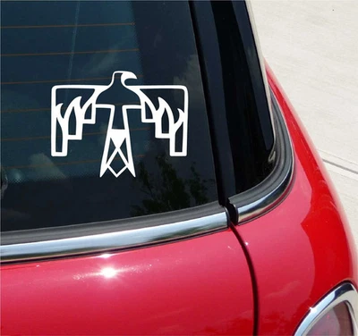 THUNDERBIRD INDIAN TOTEM POLE GRAPHIC DECAL STICKER ART CAR WALL DECOR - Image 1 of 3