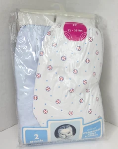 2 Stück Gerber wasserdichte Vinyl Turnschuhe Hosen 3T 32-35 Pfund Kleinkind Baseball - Bild 1 von 9