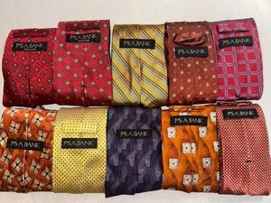 LOTTO 10 JOS. A. CRAVATTA UOMO BANCA 100% SETA MADE IN CHINA/ITALY - Foto 1 di 8