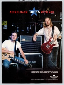 Nickelback Vox Valvetronix Amps Promo 2003 Full Page Print Advertisement - Picture 1 of 4
