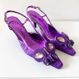 Tacones J.Renee púrpura Alida piedra mariposa raros - Imagen 1 de 10