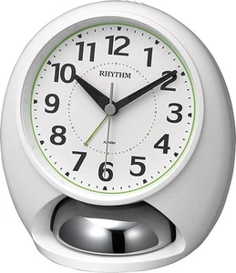 RHYTHM Alarm Clock, Loud Analog, Tough Butler, Bell, White, RHYTHM 4RA480SR03 - Picture 1 of 5