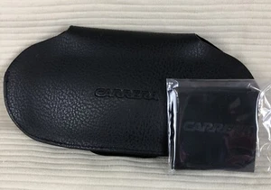 Carrera Sonnenbrille Brillenetui plus Putztuch schwarz Druckknopfverschluss - Bild 1 von 3