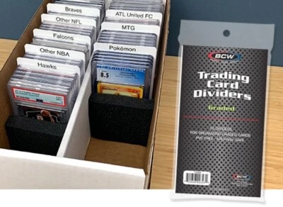 SPORTS CARD DIVIDERS 50 (5 Packs of 10) BCW Graded PSA, CGC, CSG, HGA, BECKETT