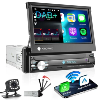 Mit DAB+ Android 15.0 7" Autoradio MP5 GPS Navi BT CarPlay WIFI USB AUX-in 1 Din - Bild 1 von 4