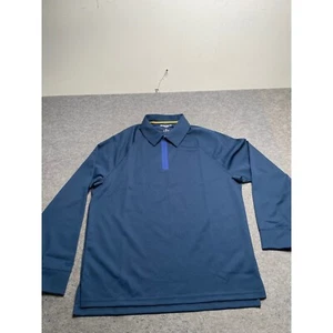 Pullover de golf Bonobos manga larga 1/4 cremallera calce ajustado azul atlético M - Imagen 1 de 12