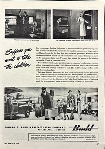 1946 Edward Budd Manufacturing Sleeping Train Car Philadelphia PA Print Ad - Picture 1 of 6