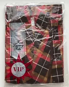 Vintage VIP Fine Luxury Men’s Robe Plaid NEW IN PACKAGE Size Large NOS - Picture 1 of 5